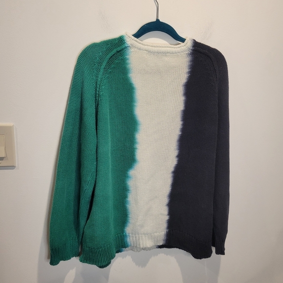 Tomorrowland Tricot Knit Mens Size L Cotton Beachy Dyed Sweater - Picture 3 of 5